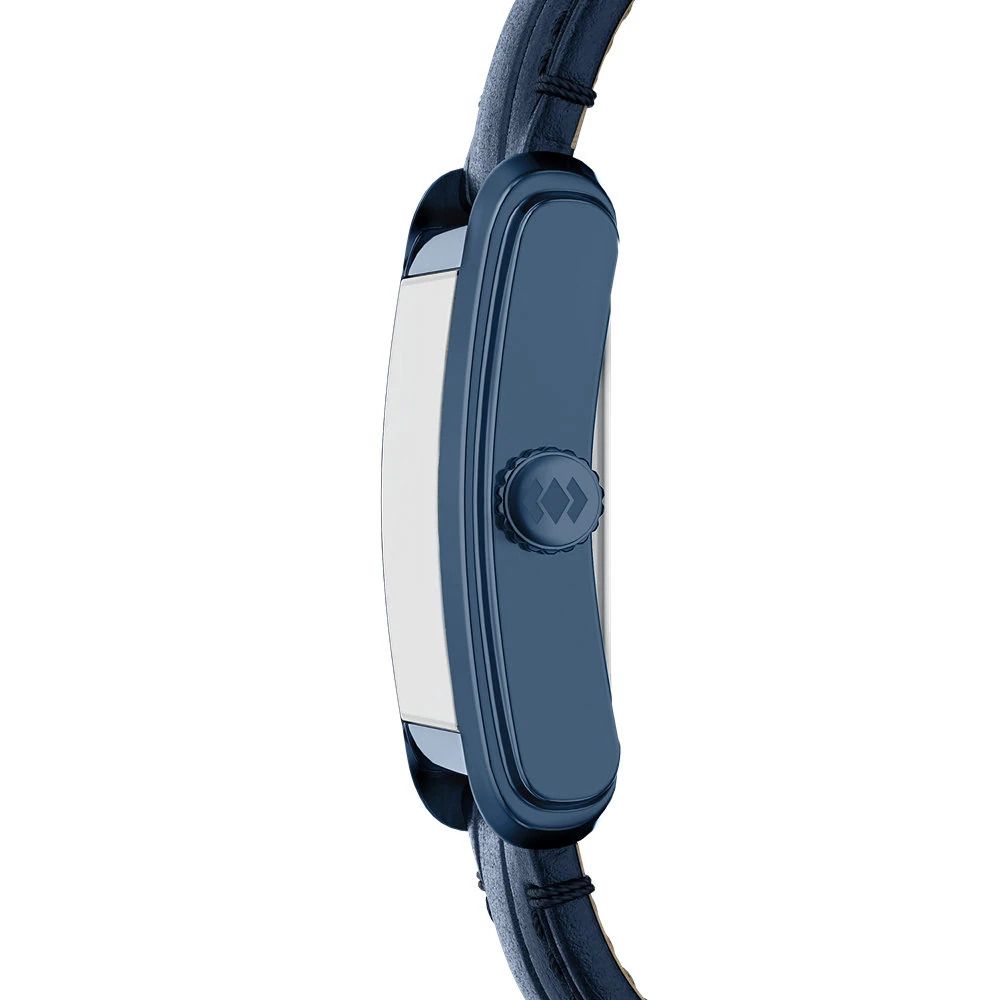 Fossil - Montre Carraway Homme Bracelet Cuir Bleu Cadran Bleu 4