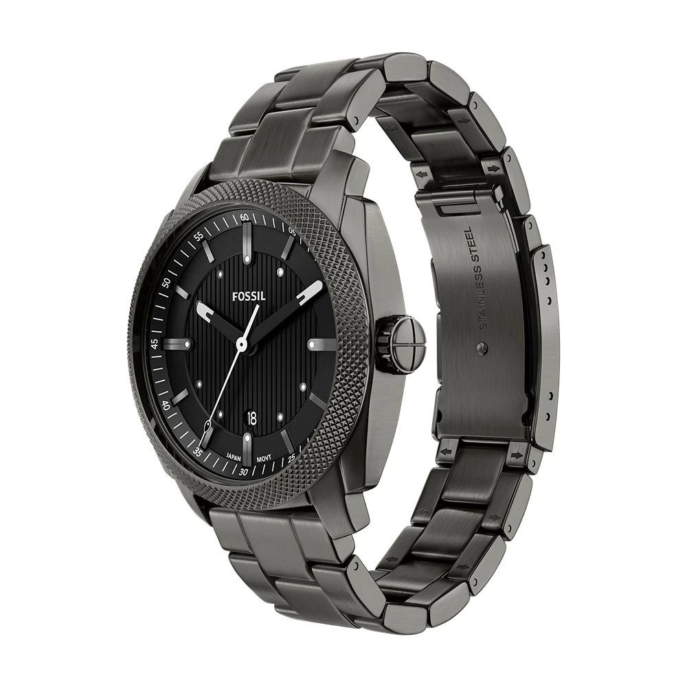 Fossil - Montre Machine Homme Bracelet Acier Gris Cadran Noir FS6185 3