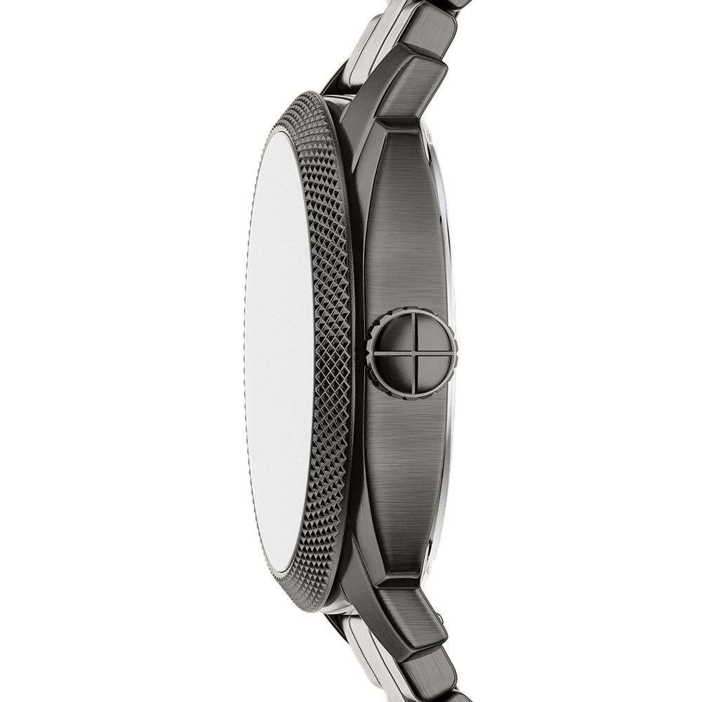 Fossil - Montre Machine Homme Bracelet Acier Gris Cadran Noir FS6185 5