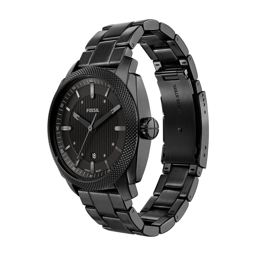 Fossil - Montre Machine Homme Bracelet Acier Noir Cadran Noir FS6186 3
