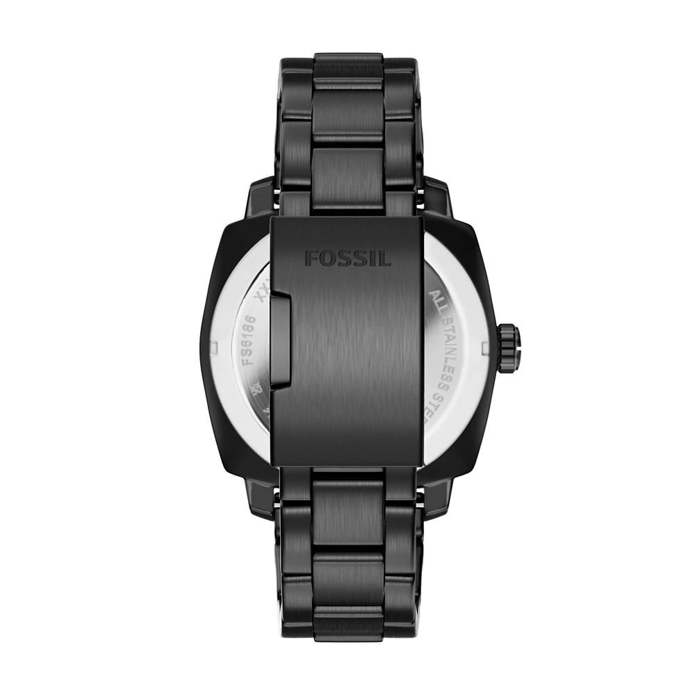 Fossil - Montre Machine Homme Bracelet Acier Noir Cadran Noir FS6186 4