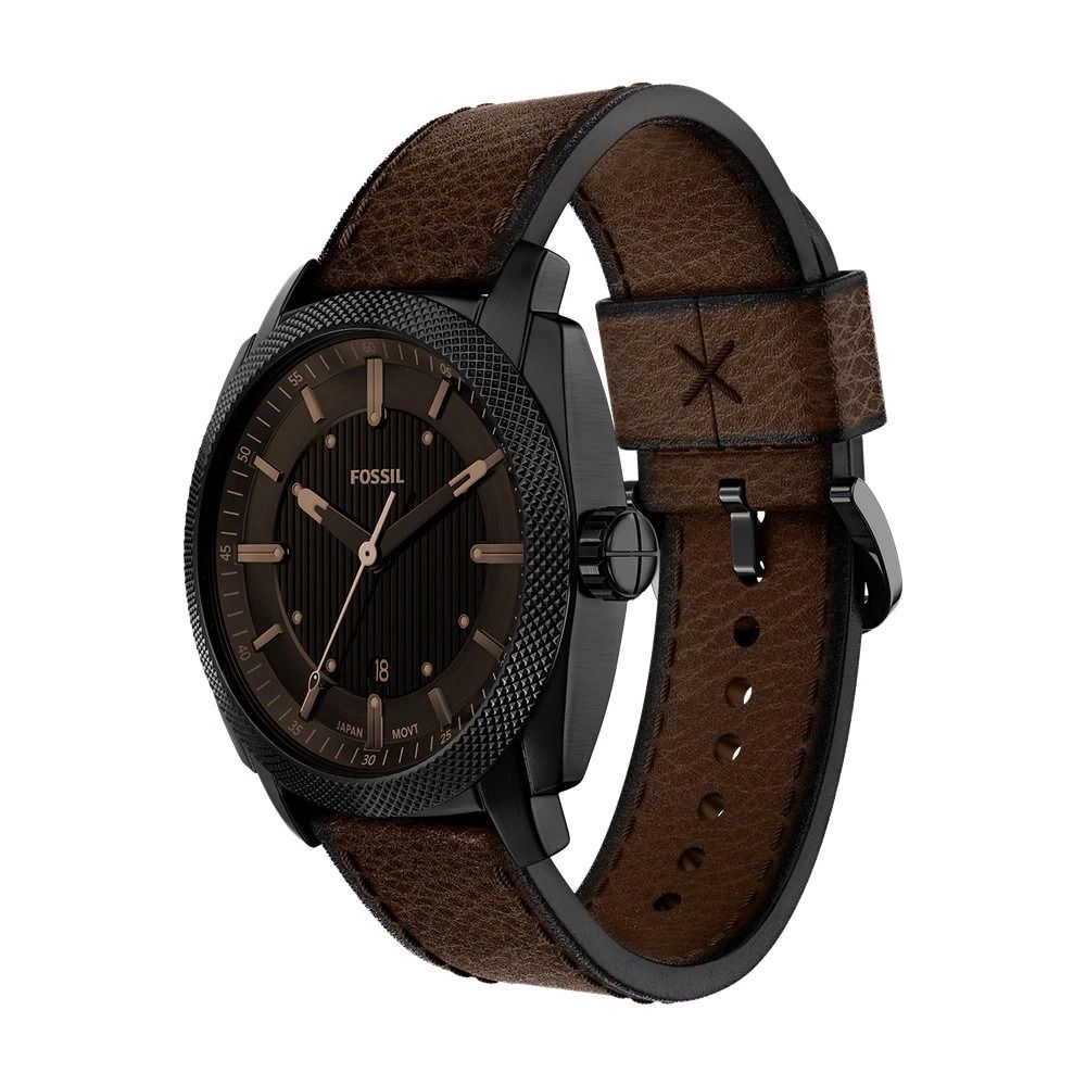 Fossil - Montre Machine Homme Bracelet Cuir Marron Cadran Marron FS6187 3