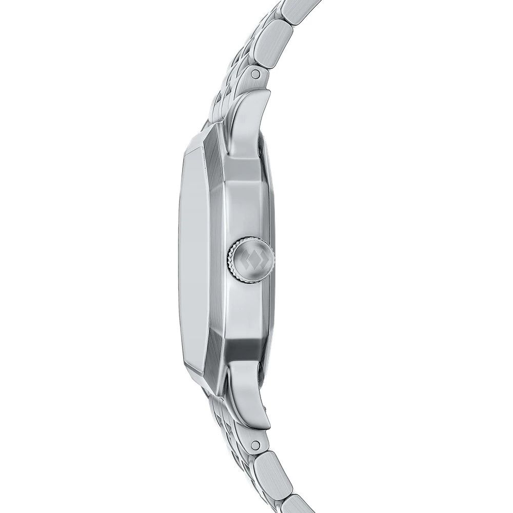 Fossil - Montre Harlow Homme Bracelet Acier Argenté Cadran Crème 5