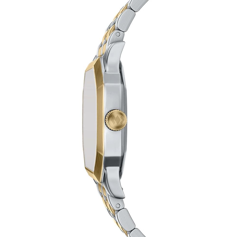 Fossil - Montre Harlow Homme Bracelet Acier Bicolore Argenté Et Doré Cadran Crème 5