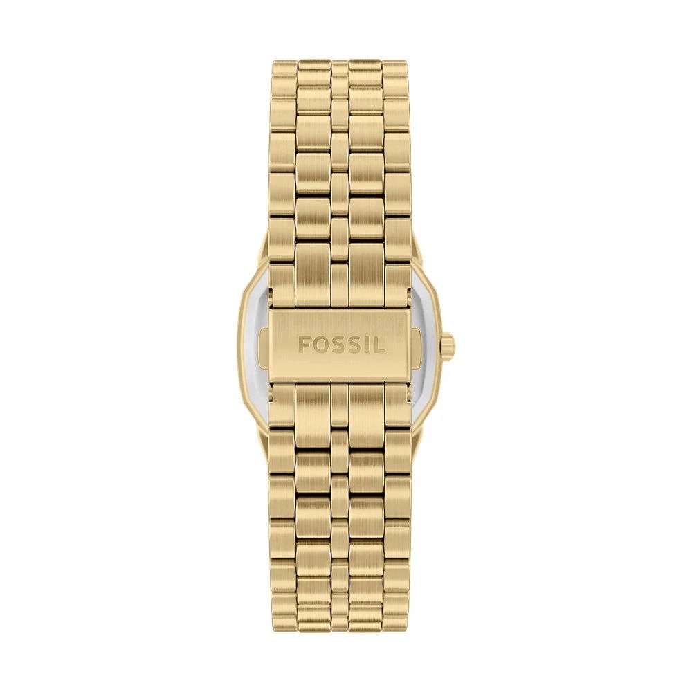 Fossil - Montre Harlow Homme Bracelet Acier Doré Cadran Noir 4
