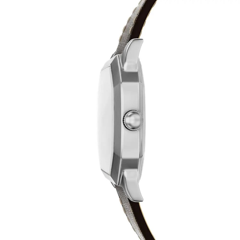 Fossil - Montre Harlow Homme Bracelet Cuir Noir Cadran Crème FS6214 5