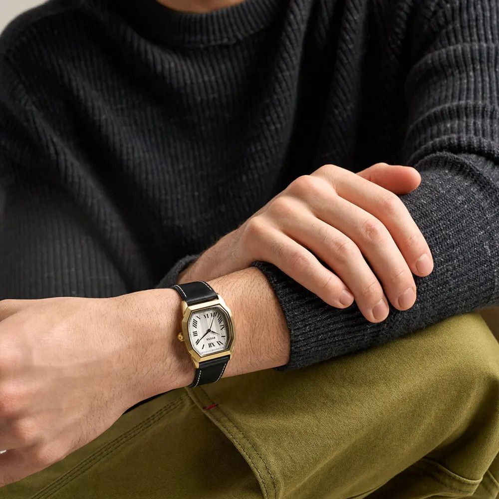 Fossil - Montre Harlow Homme Bracelet Cuir Noir Cadran Crème FS6215 2
