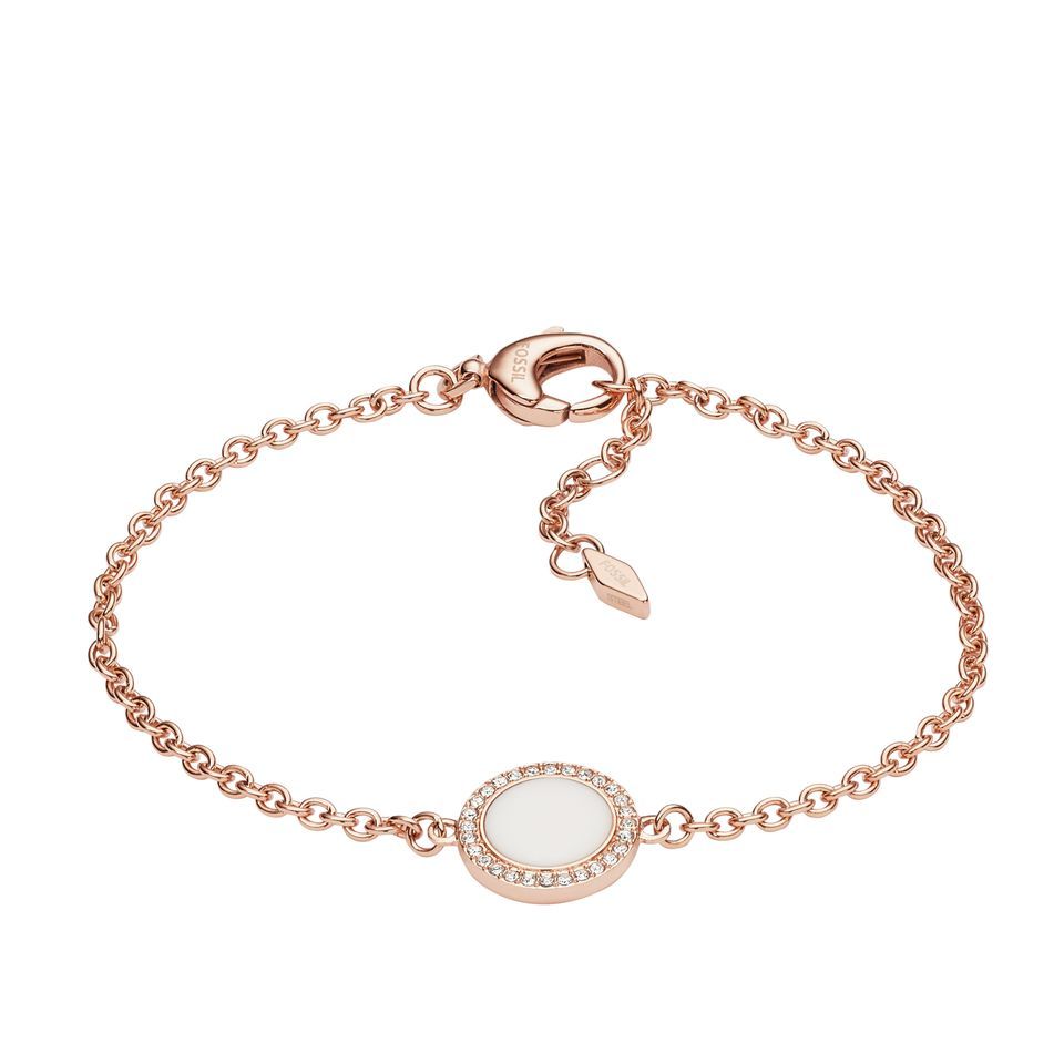 Fossil - Bracelet Classic White Femme Doré Rose
