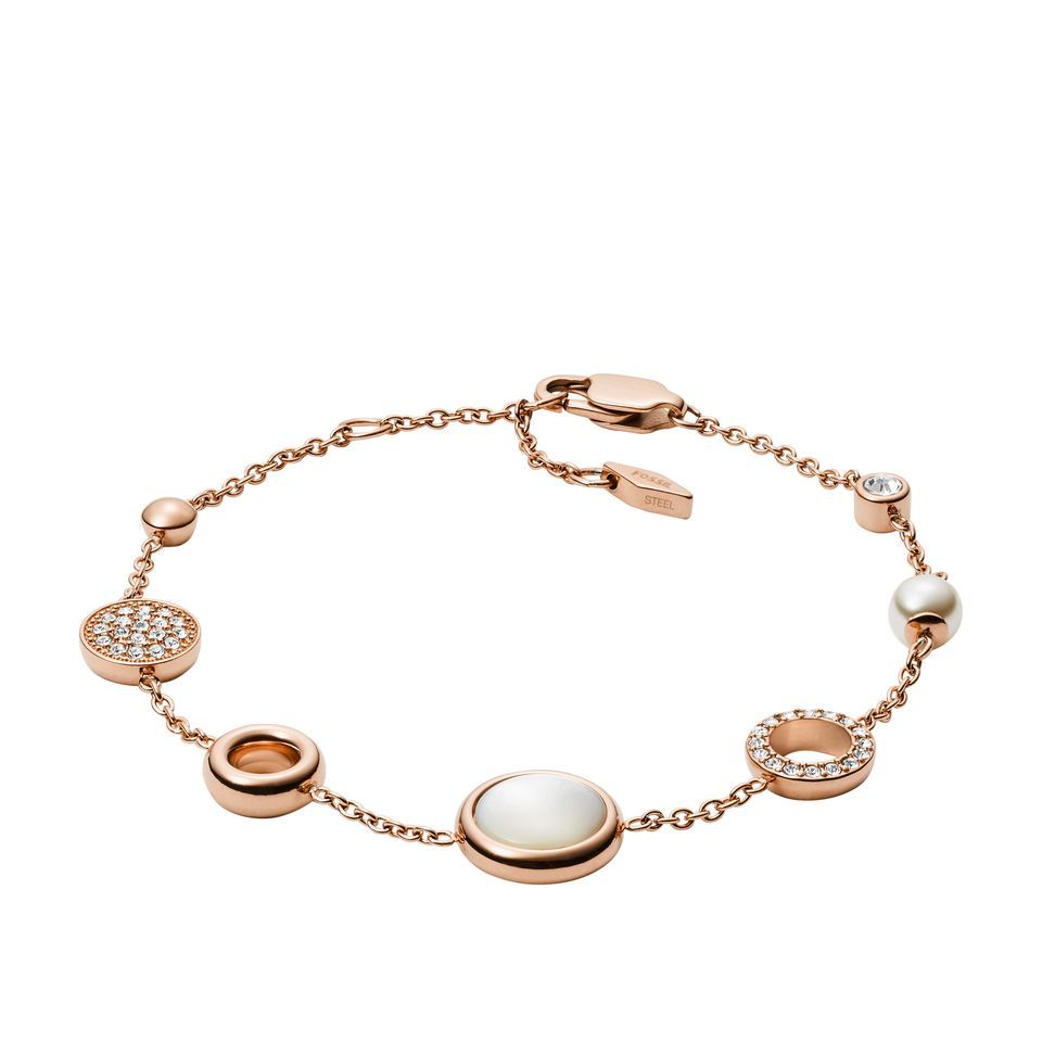 Fossil - Bracelet Classics Femme Doré Rose