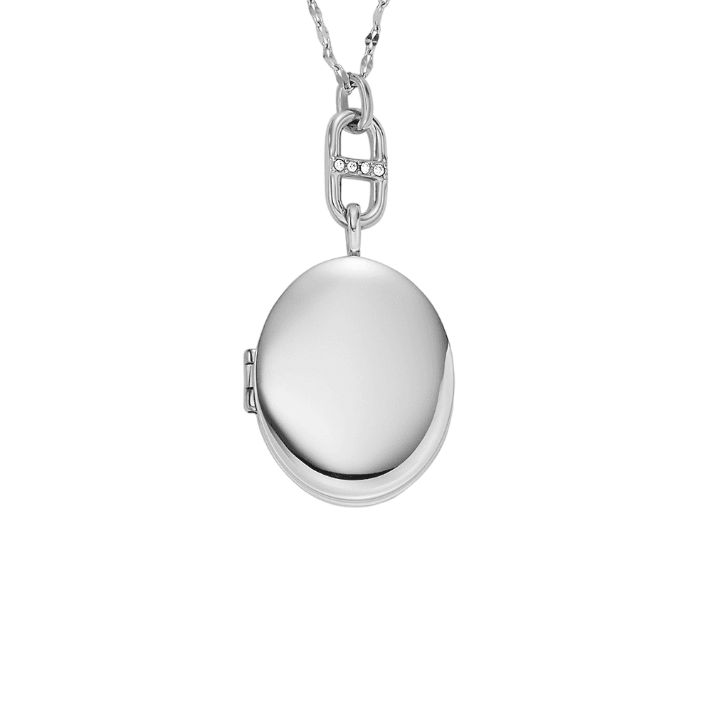 Fossil - Collier Chaîne Locket Femme Argenté 3