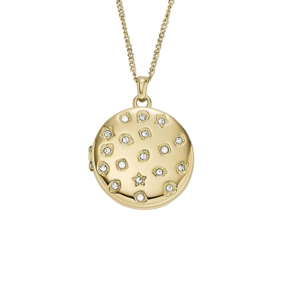 Fossil - Collier Chaîne Locket Femme Doré JF04428710 3