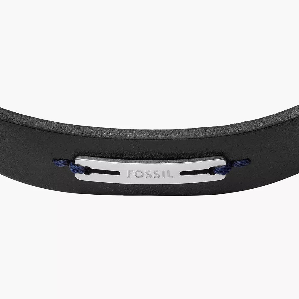 Fossil - Bracelet En Cuir Bicolore Homme Bleu Marine Et Noir 3