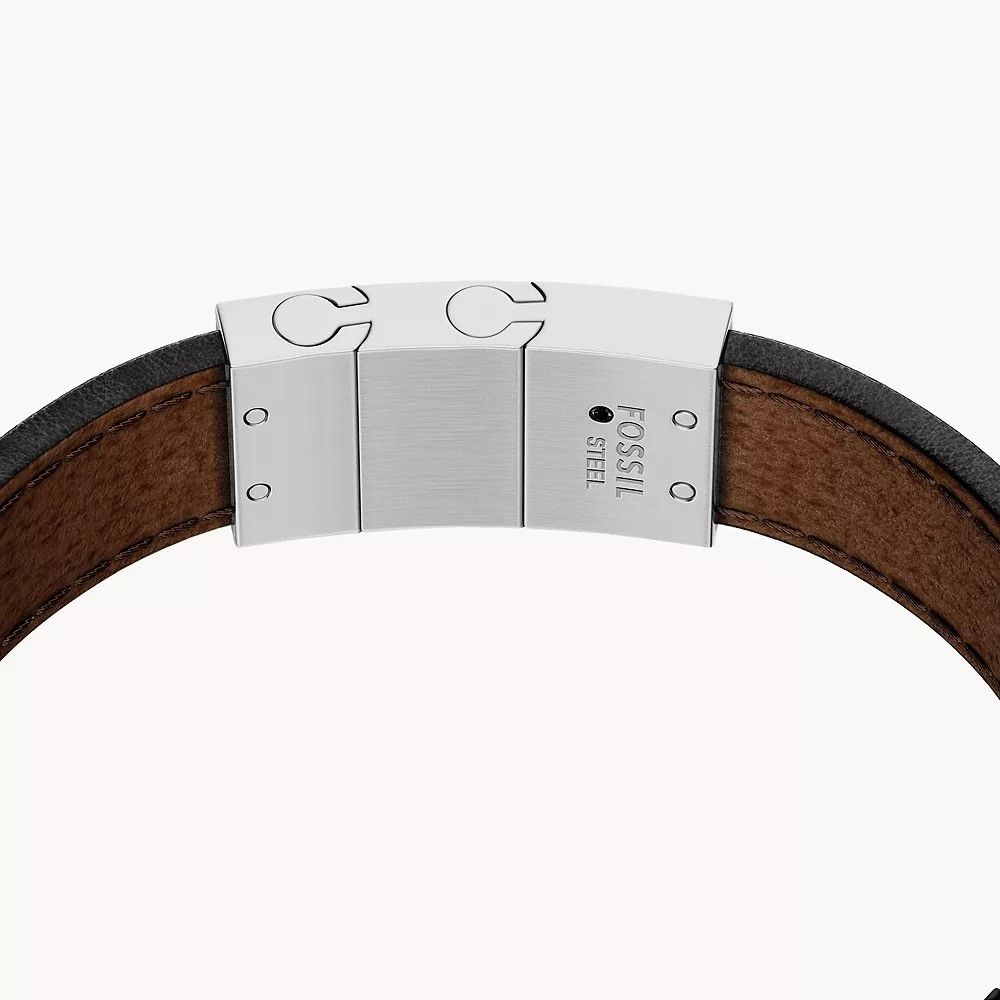Fossil - Bracelet En Cuir Homme Marron JF04988040 4