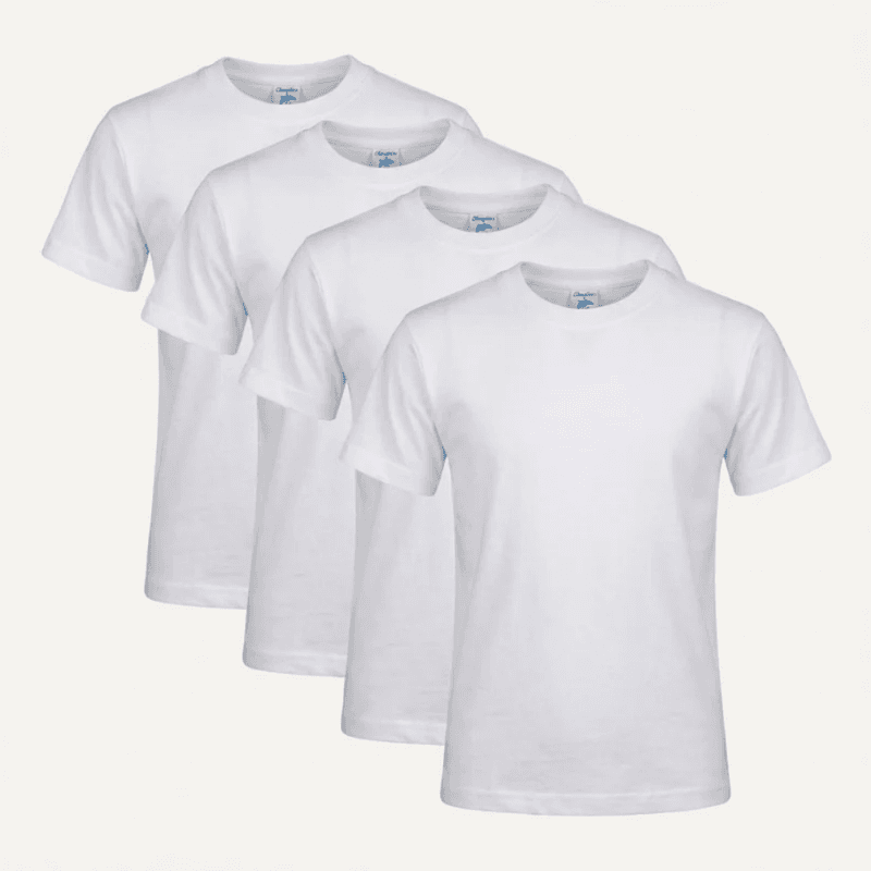 R&H - 4 T-shirts garçon 100% coton - Blanc