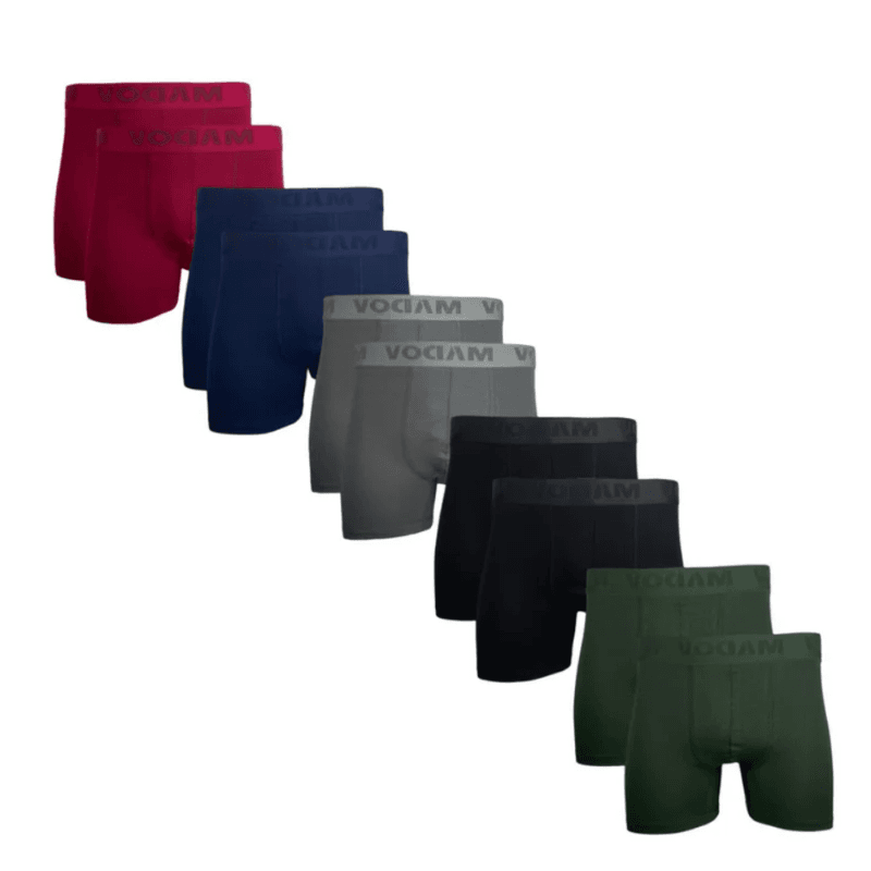 R&H - pack 10 Boxers M4 - noir-bleu-gris-vert-rouge