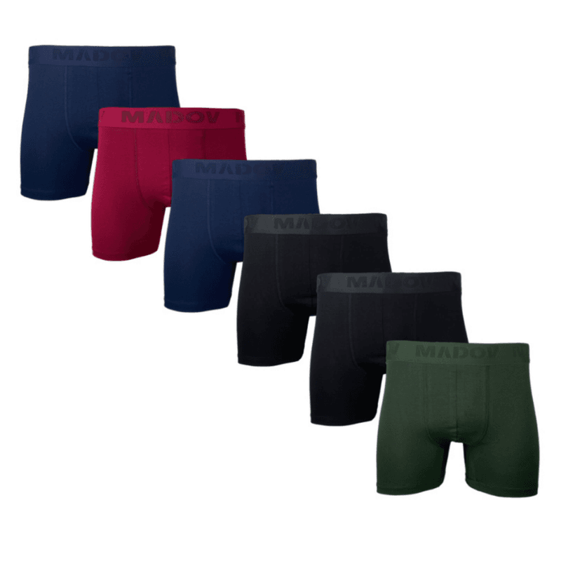 R&H - pack 6 Boxers M4 - noir-bleu-gris-vert-rouge