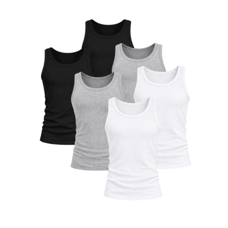R&H - pack 4 débardeurs dauphin - Blanc-Gris-Noir