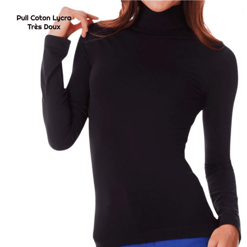 R&H - Pull Femme col roulé - Noir
