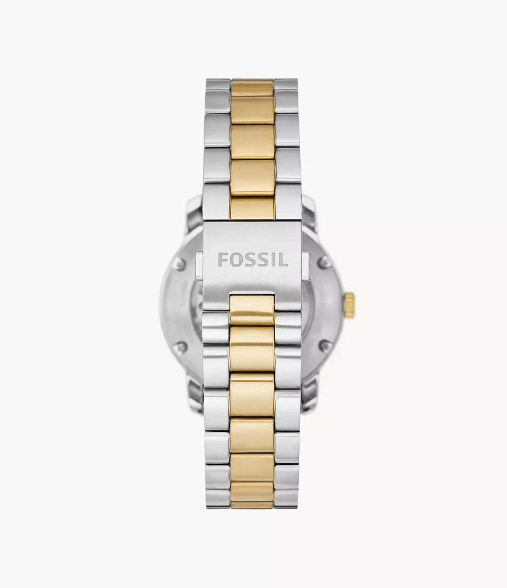 Fossil - Montre Automatique Heritage Femme En Acier Et Pvd Argenté Et Doré ME3228 3