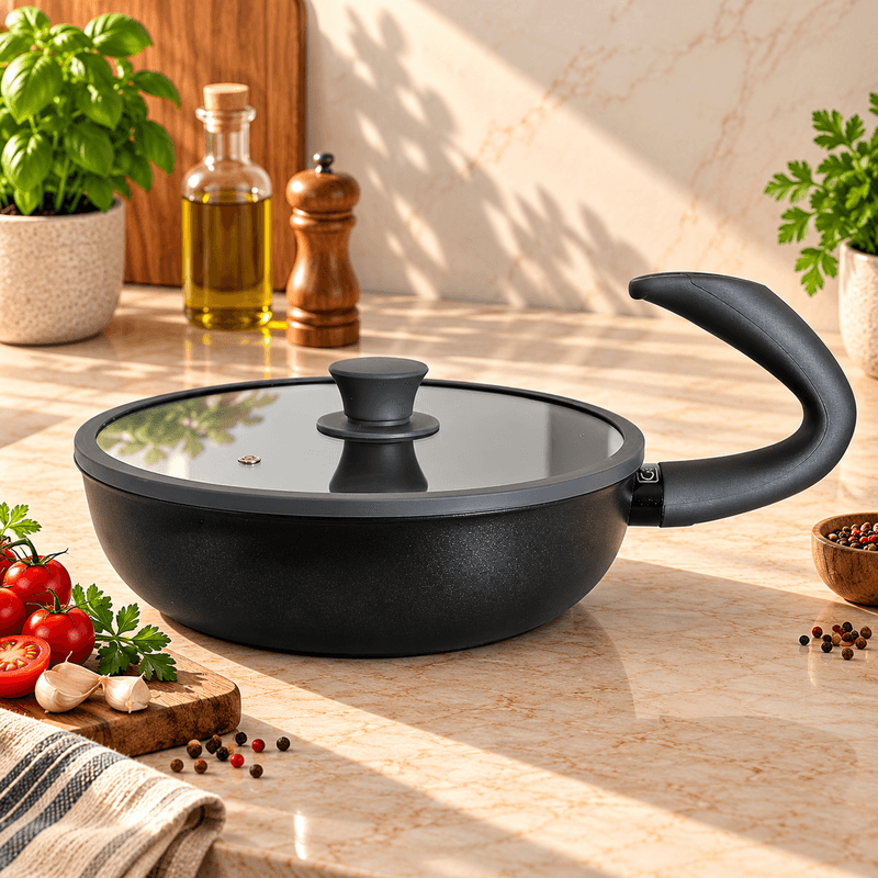 Sauteuse 24cm + Couvercle Silicone G-Zero COOK'ART PRIVILEGE- Gris