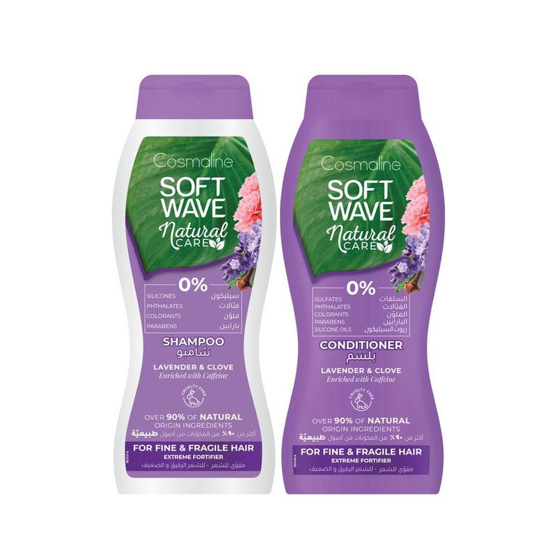 Cosmaline - Pack Soft Wave Natural Care Cheveux Fins Et Fragiles À La Caféine