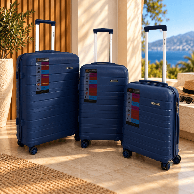 STARBAG - Série de 3 valises en polypropylène incassable BLEU MARINE
