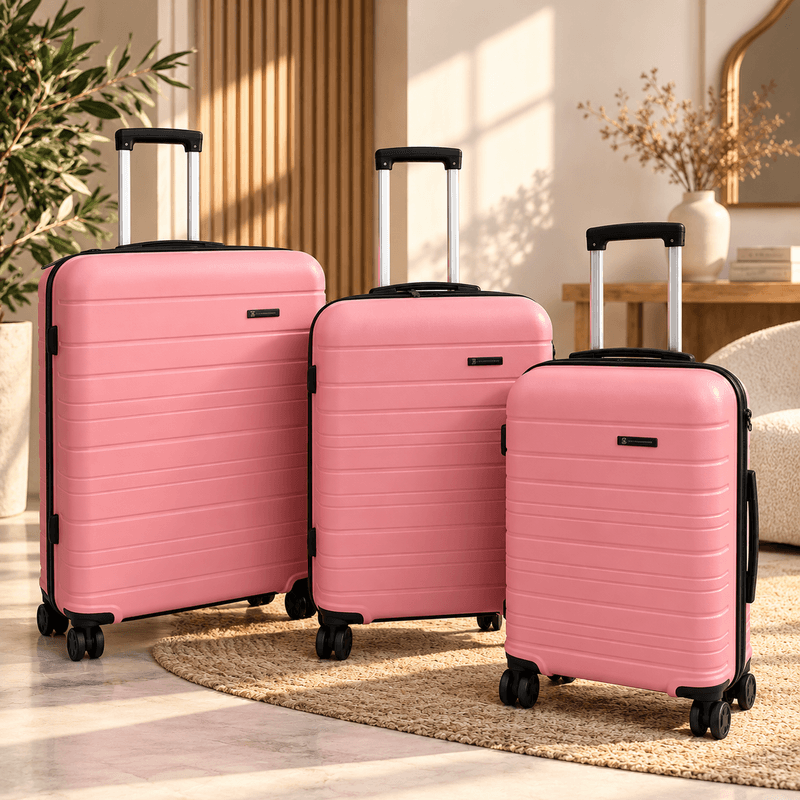 STARBAG - Série de 3 valises en polypropylène incassable ROSE NOIR