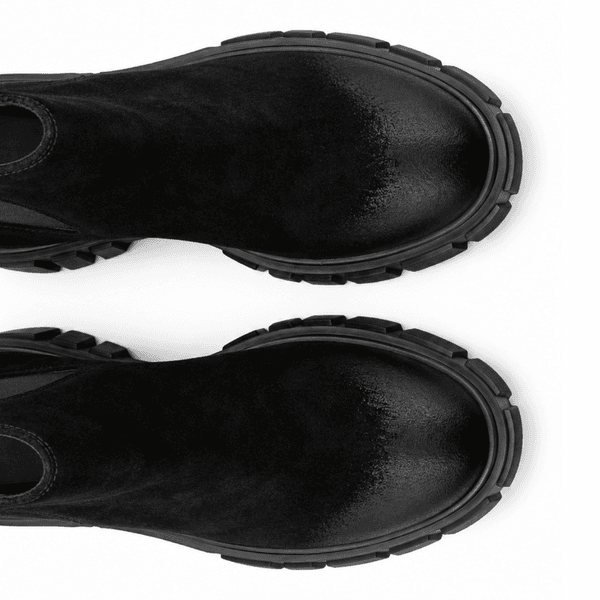 Seaside - Bottine Daim Cuir Élastique Monobloc H26-T840 - Noir 3