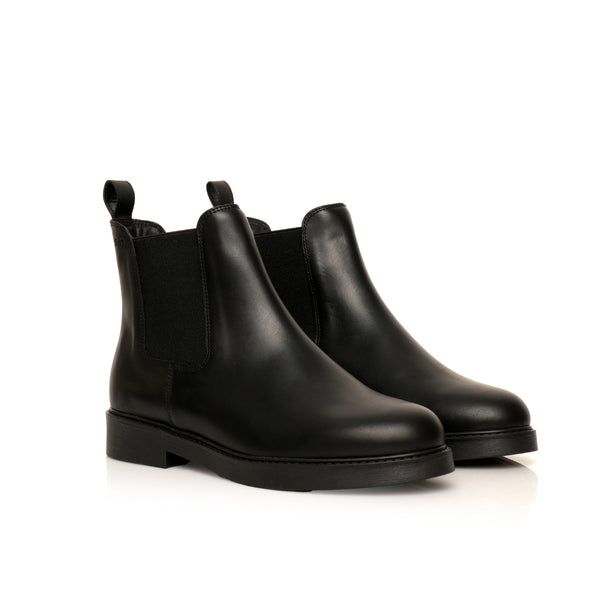 Seaside - Bottine Cuir Plate avec Élastique H26-H701 - Noir 2
