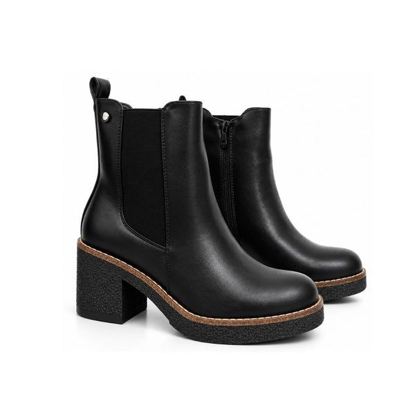 Seaside - Bottine Elastique Demi Talon Noir H26-G49 - Noir 3