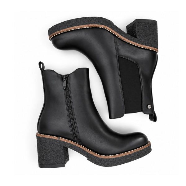 Seaside - Bottine Elastique Demi Talon Noir H26-G49 - Noir 2