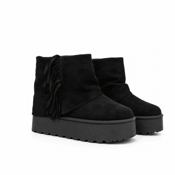 Seaside - Bottine Frange Daim H26-G23 - Noir 2