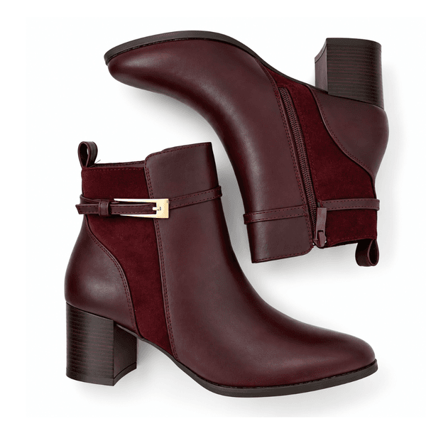 Seaside - Bottine avec Ceinture Demi Talon H26-F873 - Bordeaux 3