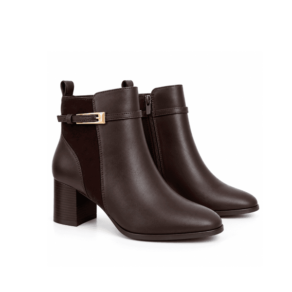 Seaside - Bottine avec Ceinture Demi Talon H26-F873 - Chocolat 2