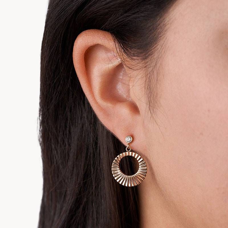 Fossil - Boucles D'Oreilles Classics Femme Doré Rose 2