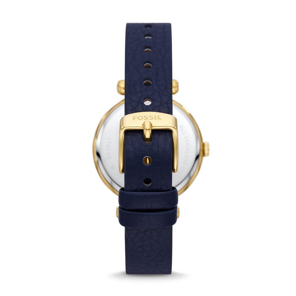 Fossil - Montre Femme Tillie Analogique En Cuir Bleu BQ3821 3