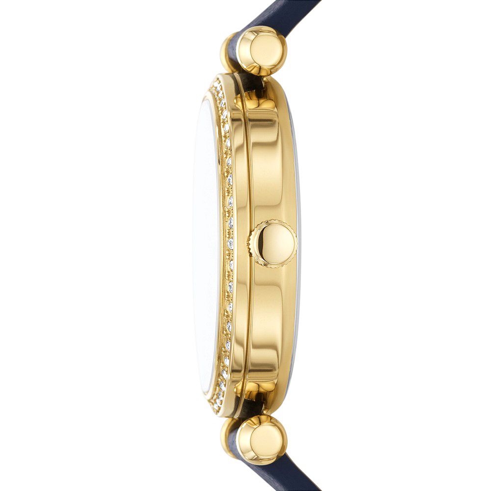 Fossil - Montre Femme Tillie Analogique En Cuir Bleu BQ3821 2