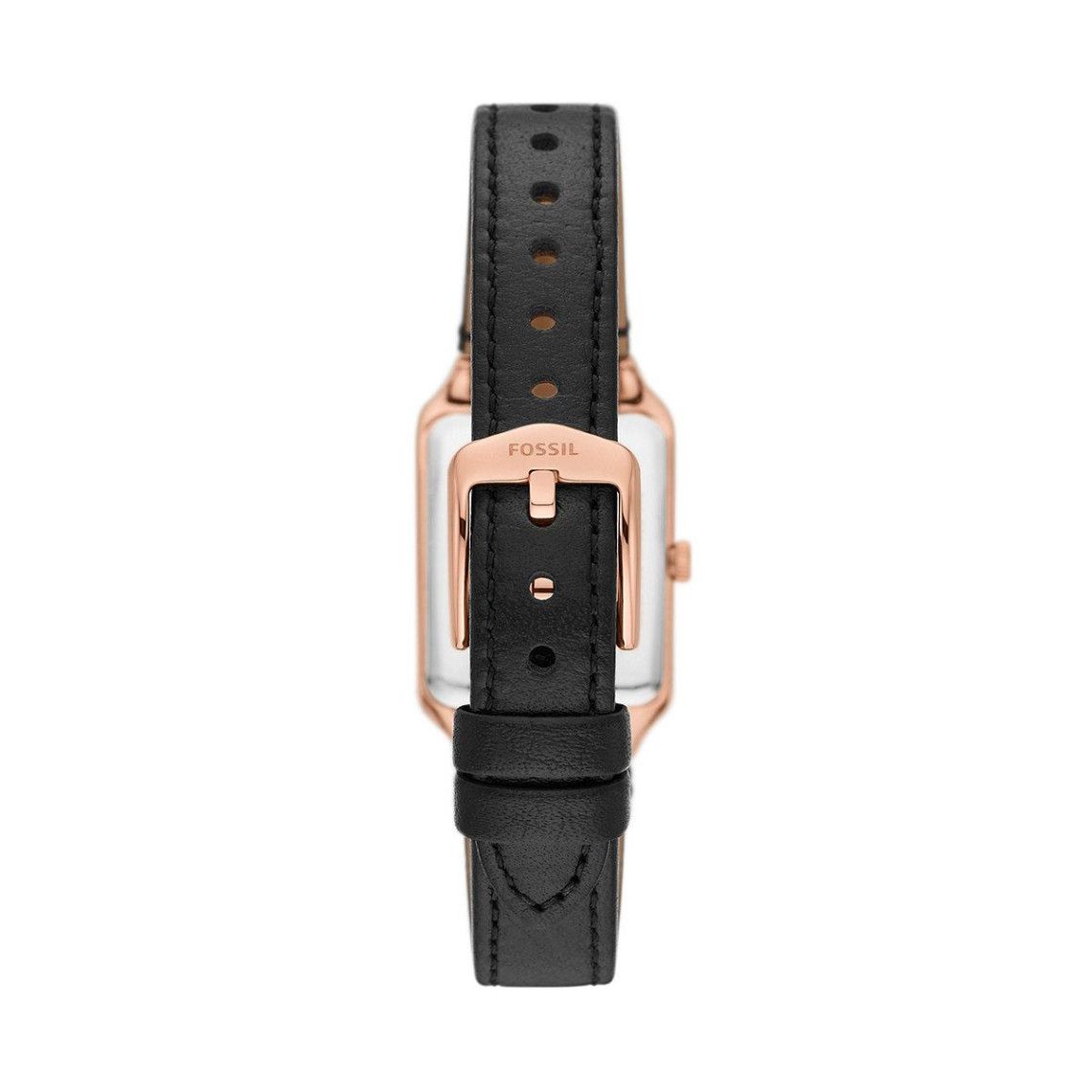 Fossil - Montre Raquel Femme Bracelet Cuir Noir Cadran Blanc 2
