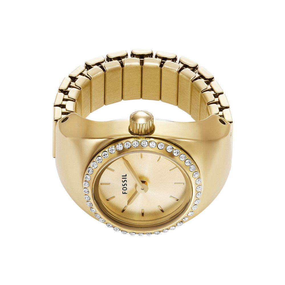 Fossil - Montre Bague Femme Anneau Acier Doré Cadran Doré ES5319 2