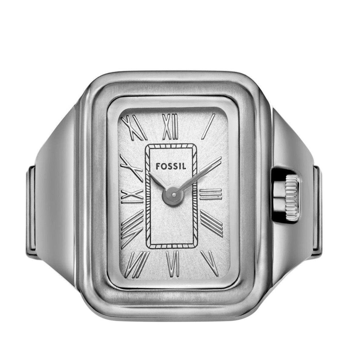 Fossil - Montre Bague Raquel Femme Anneau Acier Argenté Cadran Blanc 3