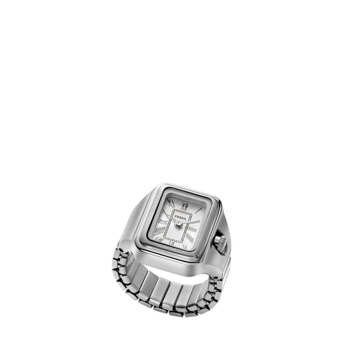 Fossil - Montre Bague Raquel Femme Anneau Acier Argenté Cadran Blanc 4