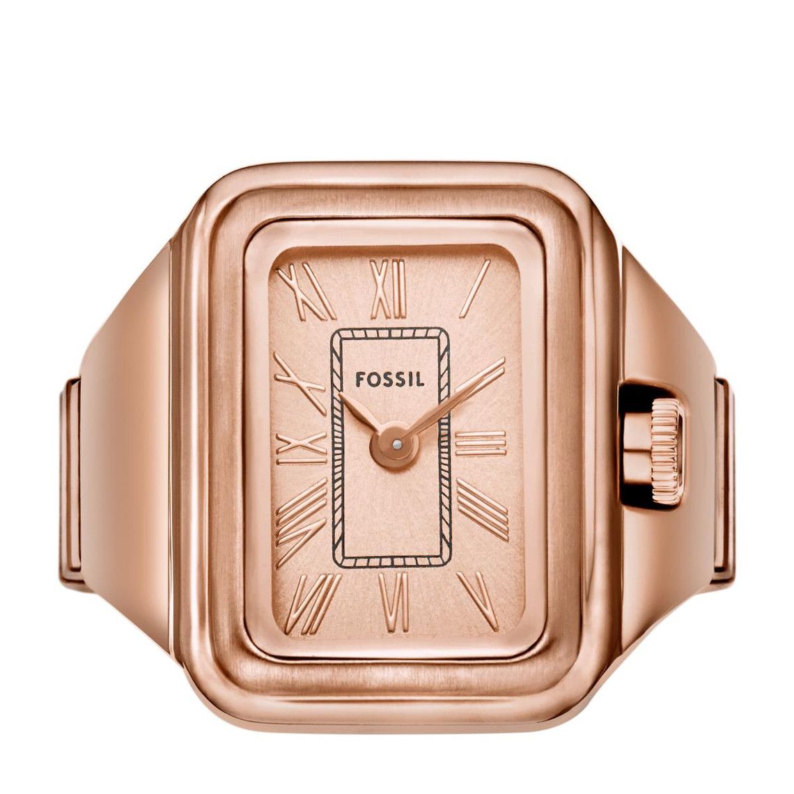 Fossil - Montre Bague Raquel Femme Anneau Acier Doré Rose Cadran Rose 3