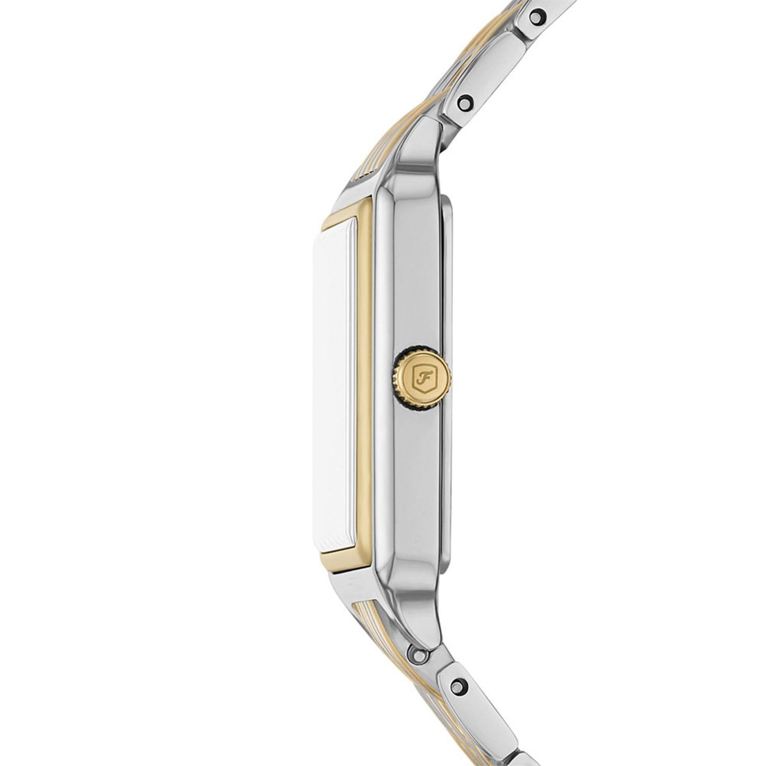 Fossil - Coffret Montre Raquel Femme Bracelet Acier Bicolore Argenté Et Doré Cadran Gris 4