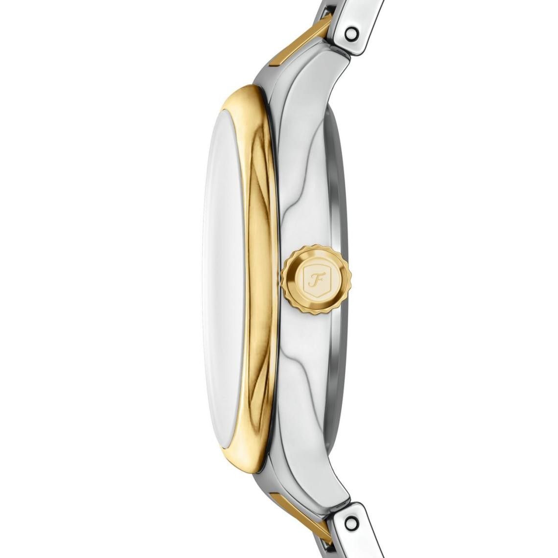 Fossil - Montre Gilmore Femme Bracelet Acier Bicolore Argenté Et Doré Cadran Blanc ES5422 4