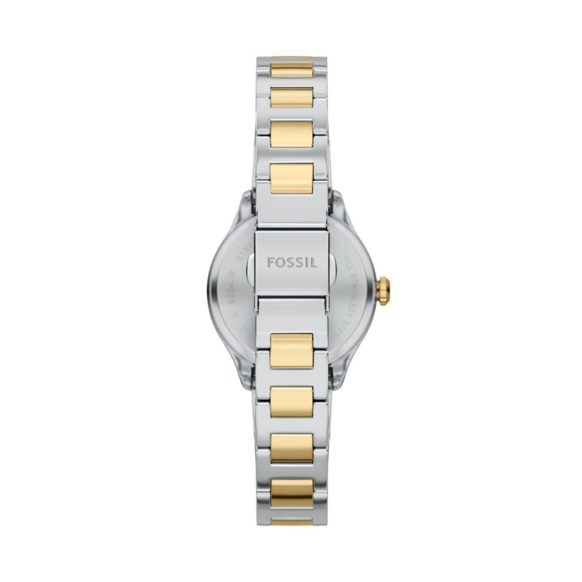 Fossil - Montre Gilmore Femme Bracelet Acier Bicolore Argenté Et Doré Cadran Blanc ES5422 3