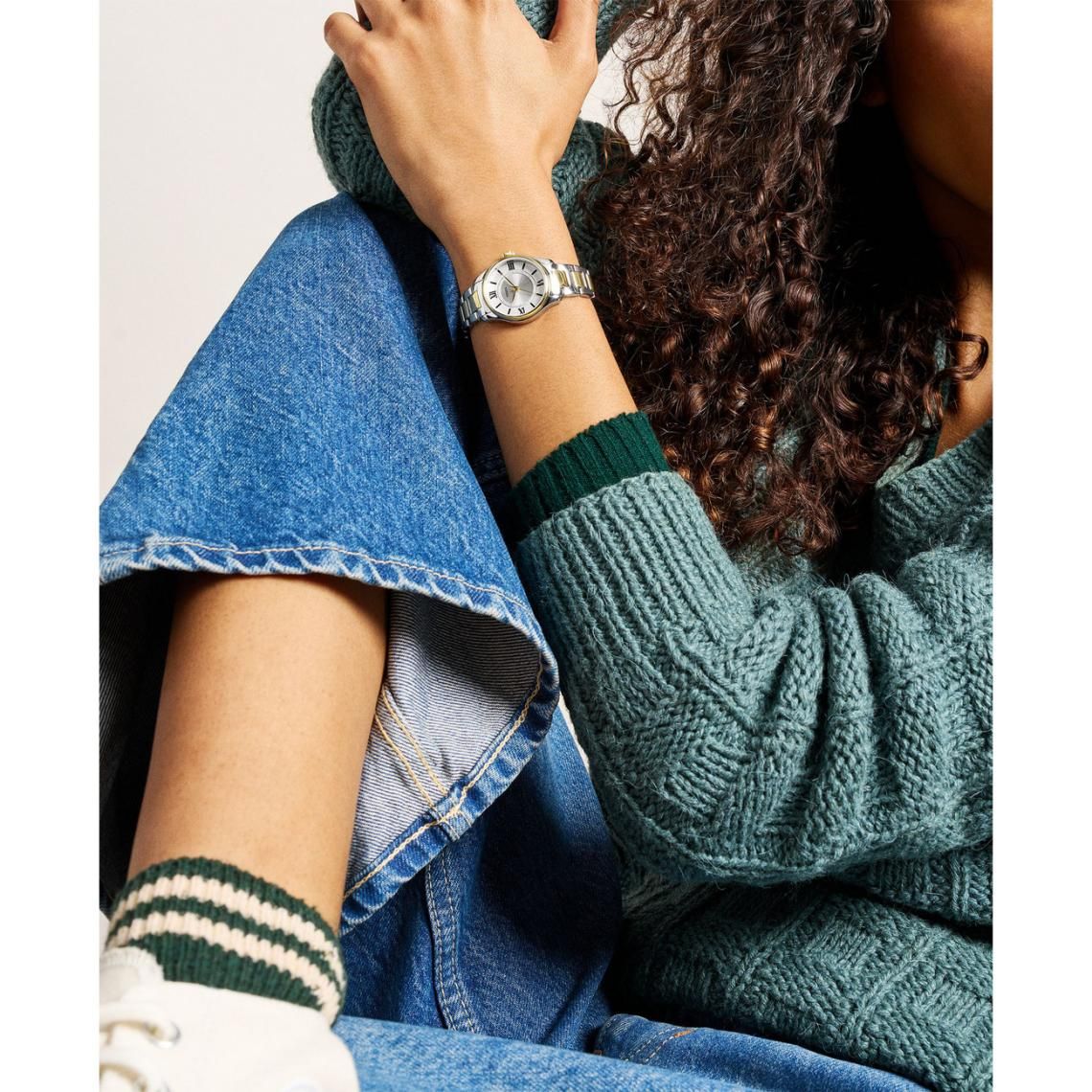 Fossil - Montre Gilmore Femme Bracelet Acier Bicolore Argenté Et Doré Cadran Blanc ES5422 2