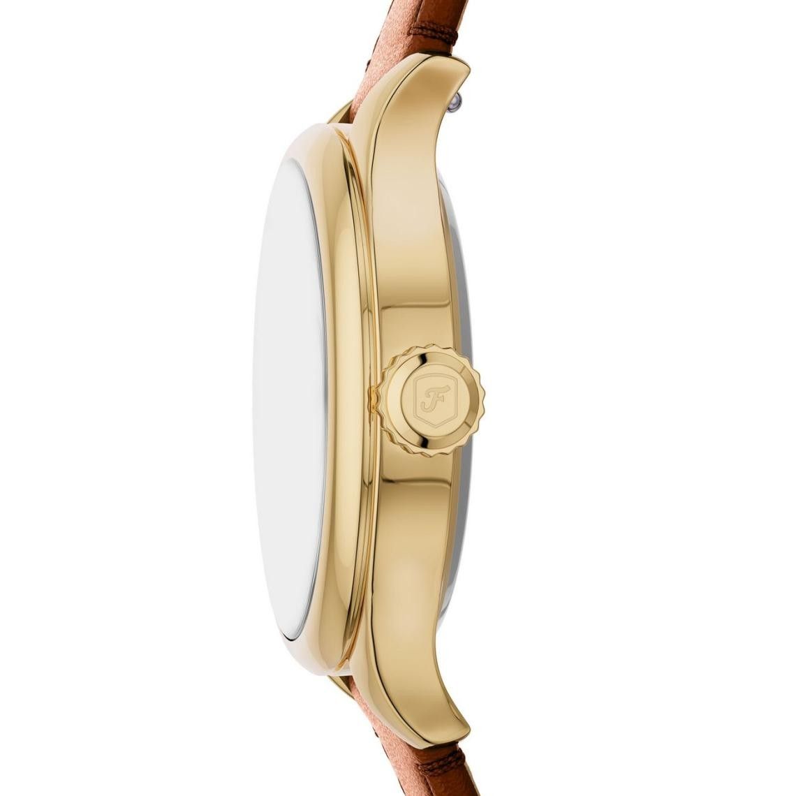 Fossil - Montre Gilmore Femme Bracelet Cuir Marron Clair Cadran Blanc 4