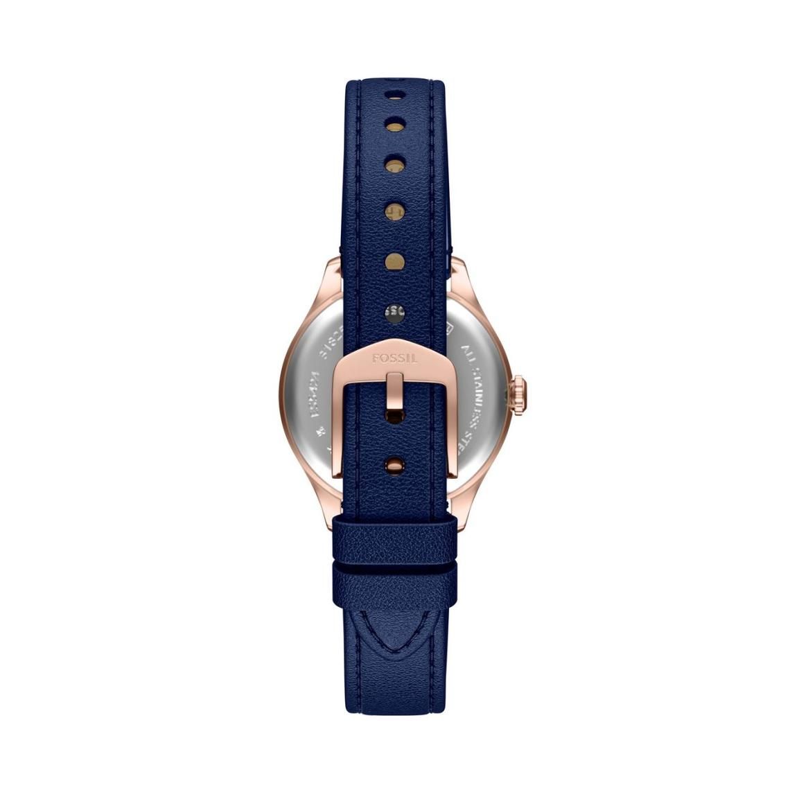 Fossil - Montre Gilmore Femme Bracelet Cuir Bleu Cadran Bleu 3