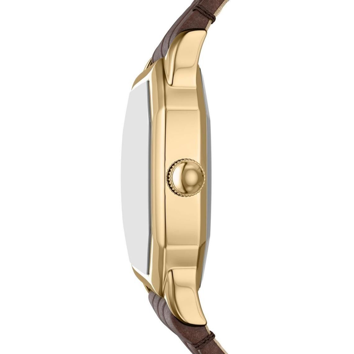 Fossil - Montre Harlow Femme Bracelet Cuir Marron Cadran Blanc 4