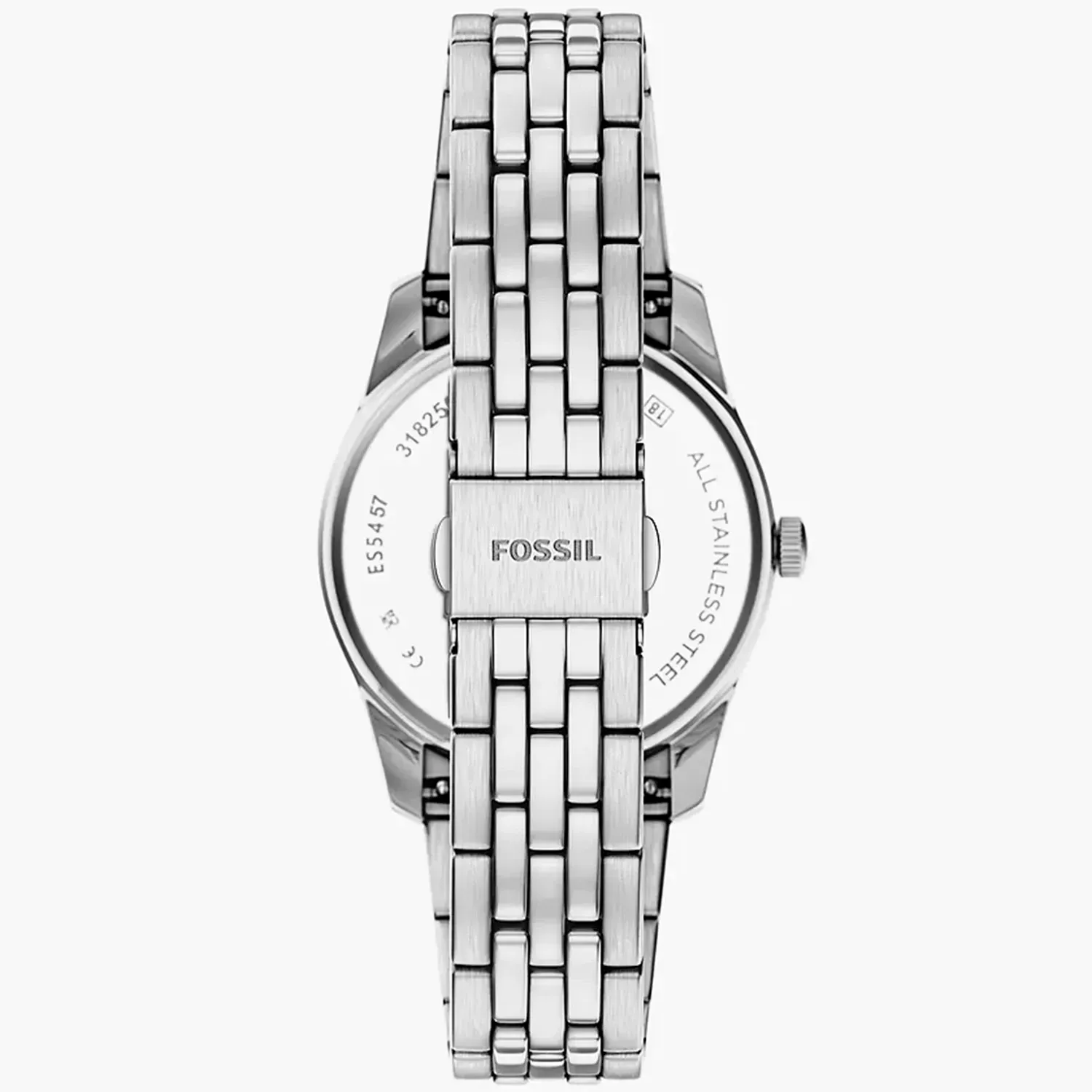 Fossil - Montre Scarlette Femme Bracelet Acier Argenté Cadran Bleu ES5457 4